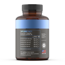 Load image into Gallery viewer, Beef Organ Supplement for Men | Grass-Fed Testicle, Blood, Liver, Heart &amp; Bone Marrow | Primal Energy, Stamina &amp; Daily Performance | 90-Day Supply