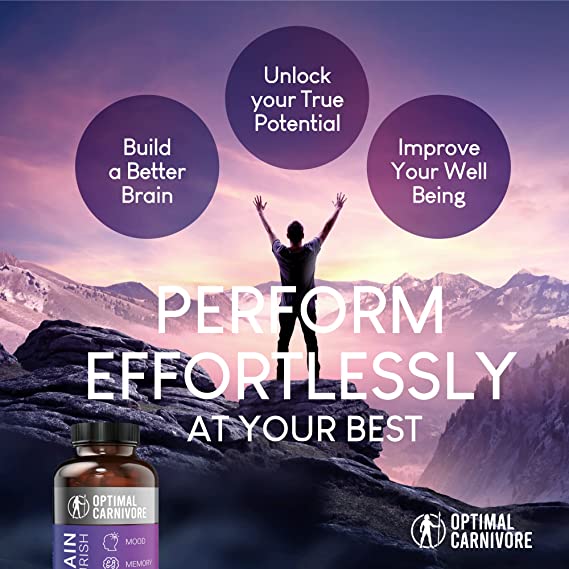 Optimal Carnivore Lions Mane Mushroom Supplement & Beef Brain, Powerfu ...