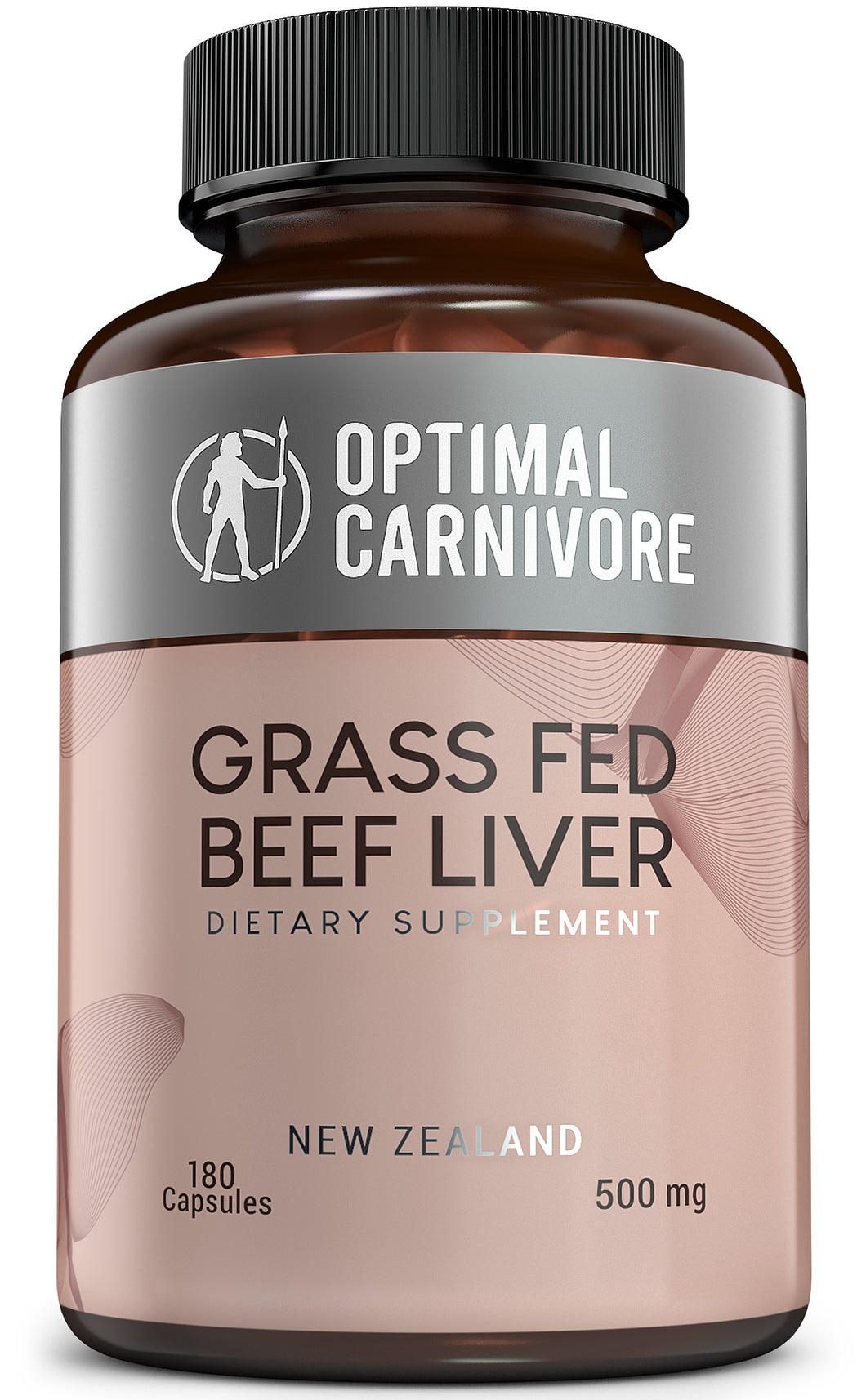 Grass Fed Beef Liver Capsules, Desiccated Beef Liver Supplement, Ancestral Superfood from New Zealand (180 Pills) by Optimal Carnivore